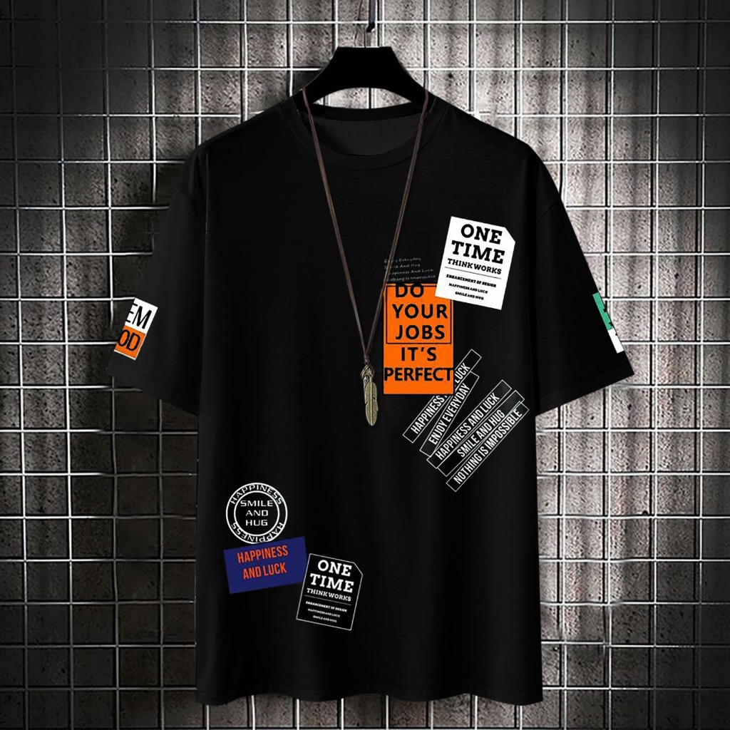 T Zone Print Theme Race Winning Kaos Lengan Pendek Pria main image 0