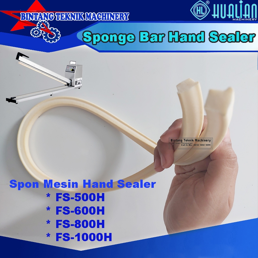 Jual Karet Spon Mesin Hand Sealer Sponge Bar Bantalan mesin Sealer ...