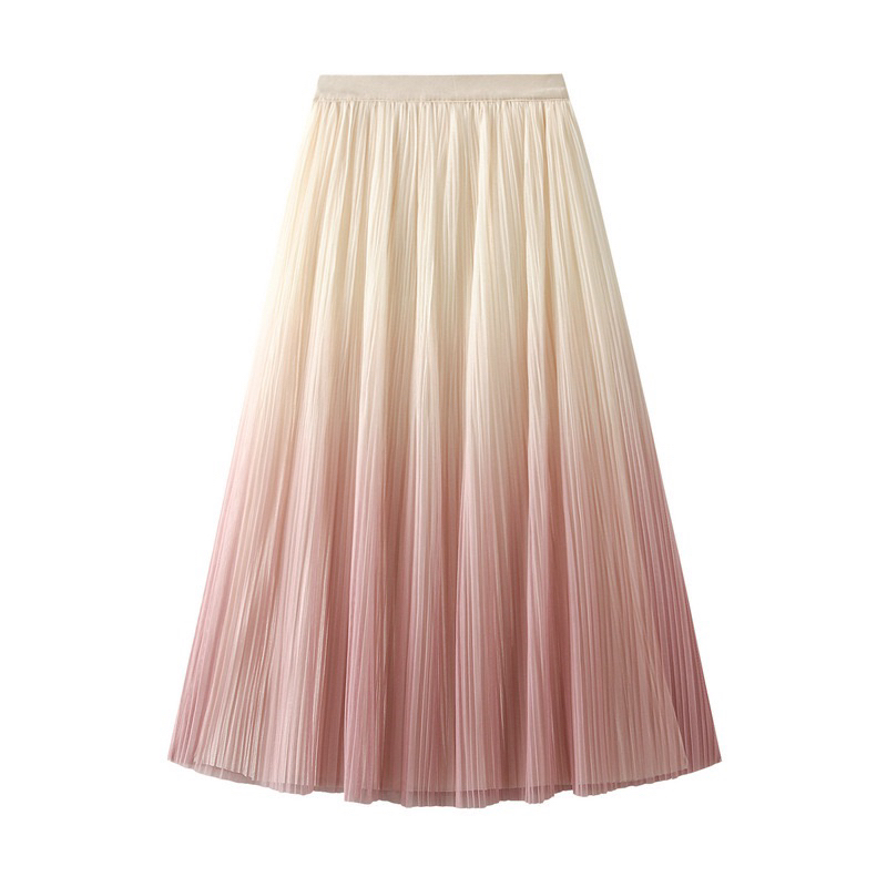 Jual [ Premium Series ] Gradient Tutu Pleated Korean Midi Skirt ( Rok ...