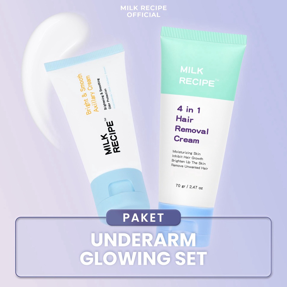 Jual PAKET LENGKAP Milk Recipe 4in1 Hair Removal Cream Bright Smooth ...