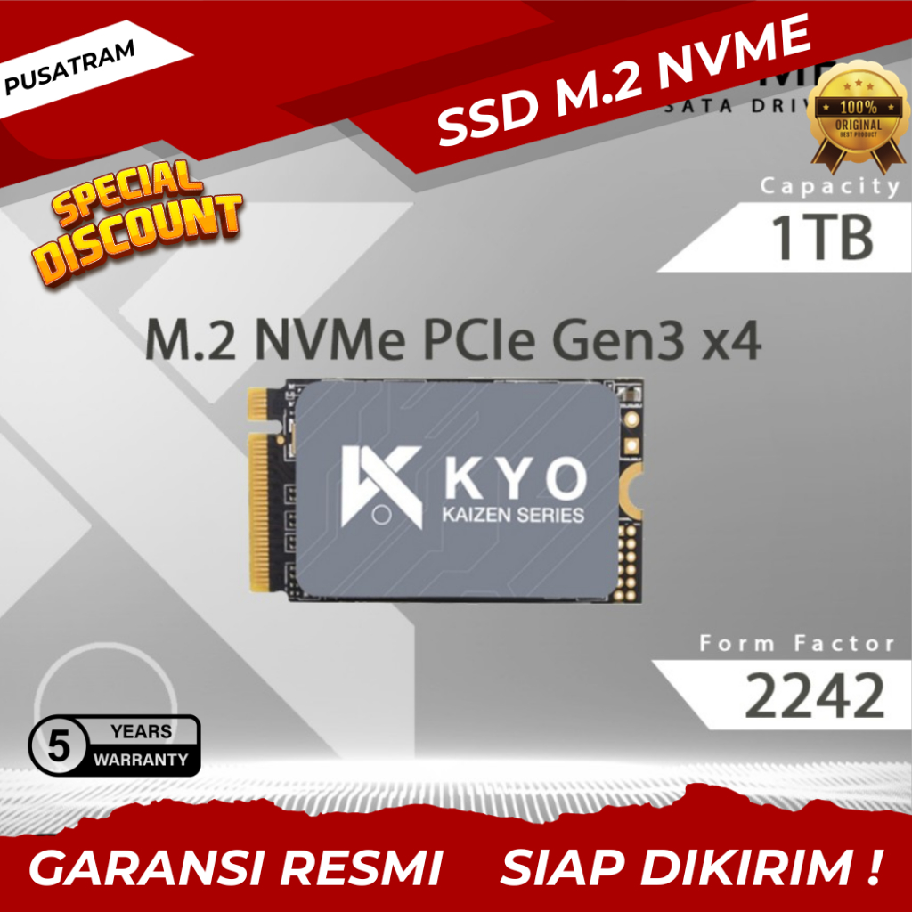 Promo SSD M2 2242 NVME 256 GB (Merk Campur) Diskon 23% di Seller