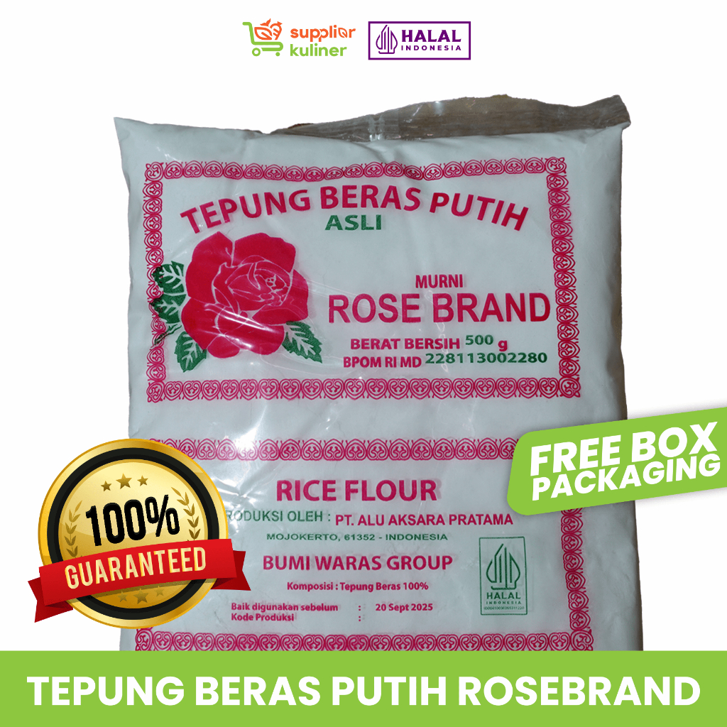 Jual TEPUNG BERAS ROSE BRAND 500 GR / ROSE BRAND RICE FLOUR | Shopee ...