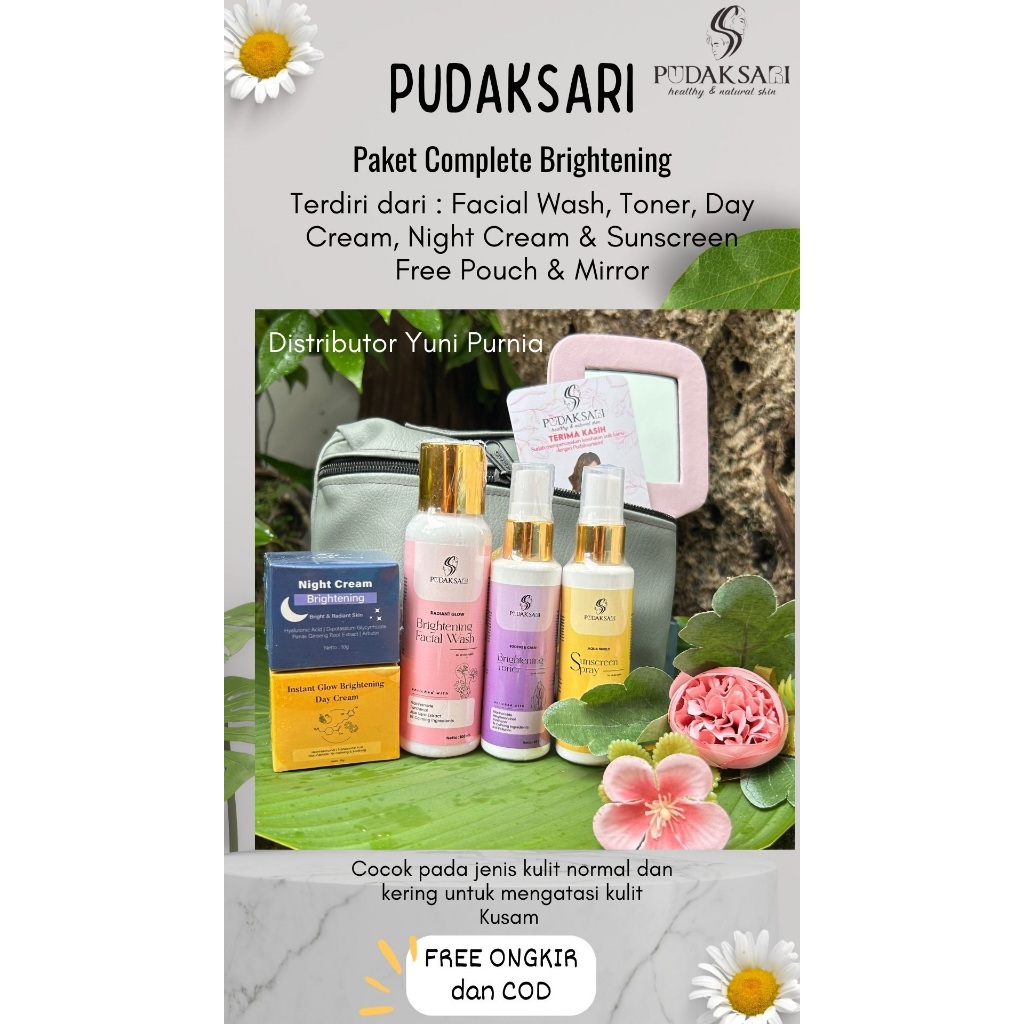 Jual Gratis Ongkir Cod Paket Wajah Pudak Sari Healthy Natural Skin Shopee Indonesia