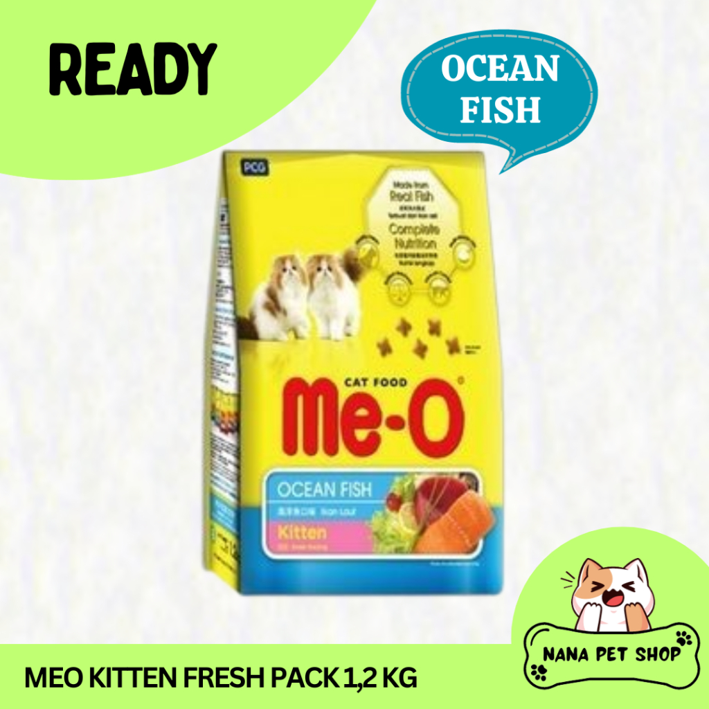 Jual ME-O MEO KITTEN OCEAN FISH FRESH PACK 1,2 KG (DRY CAT FOOD ...
