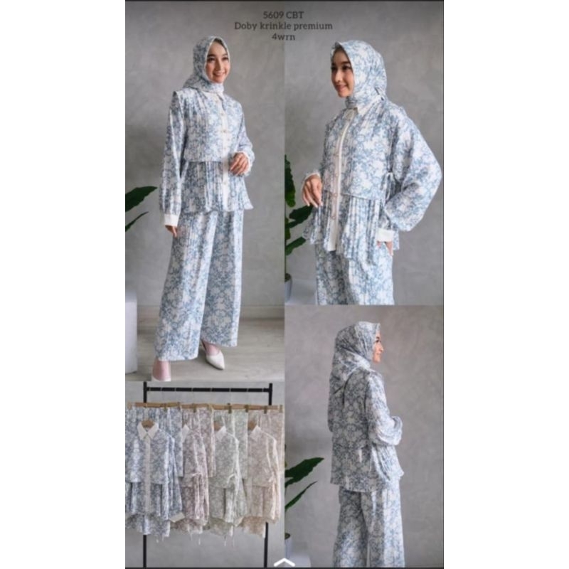 Jual One Set Doby Crinkle premium | Shopee Indonesia