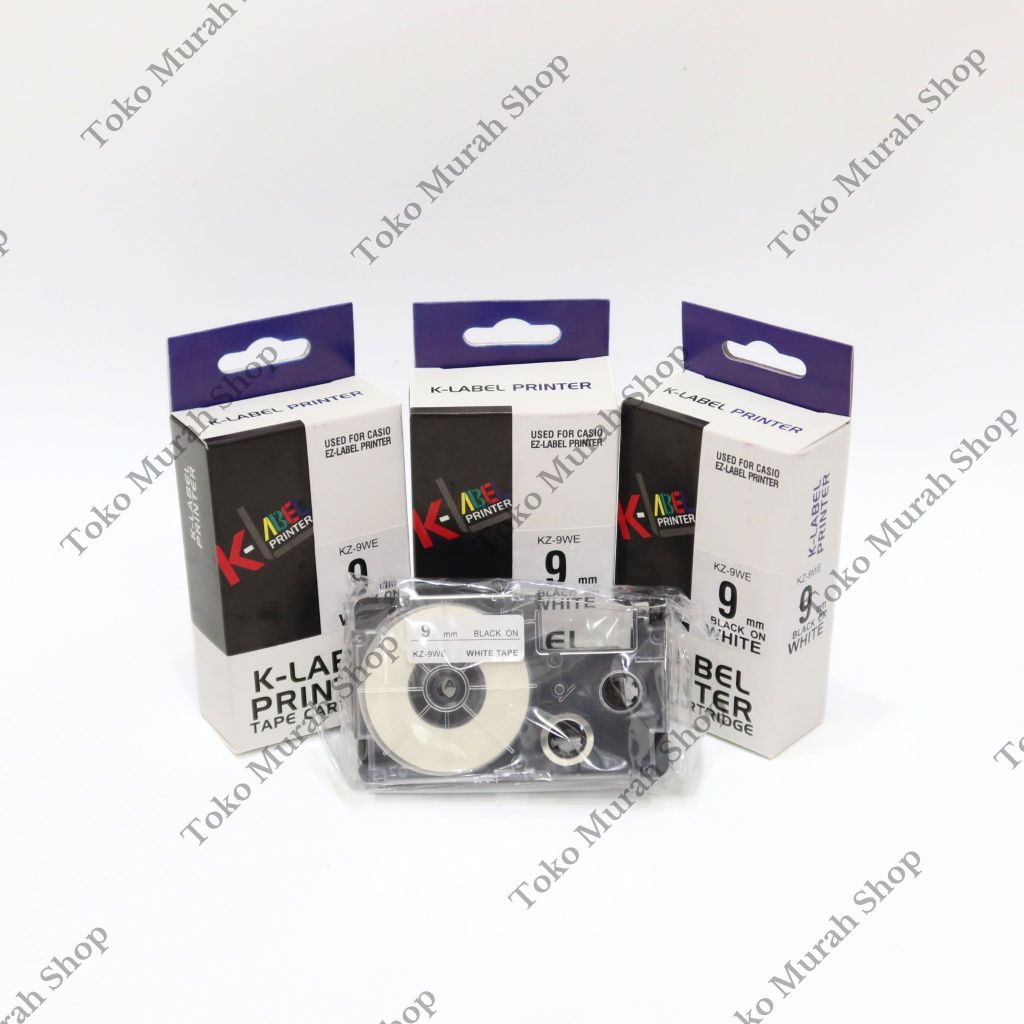 Jual K-Label EZ Label Printer KZ-9WE / Tape Cartridge KZ-9WE Putih ...