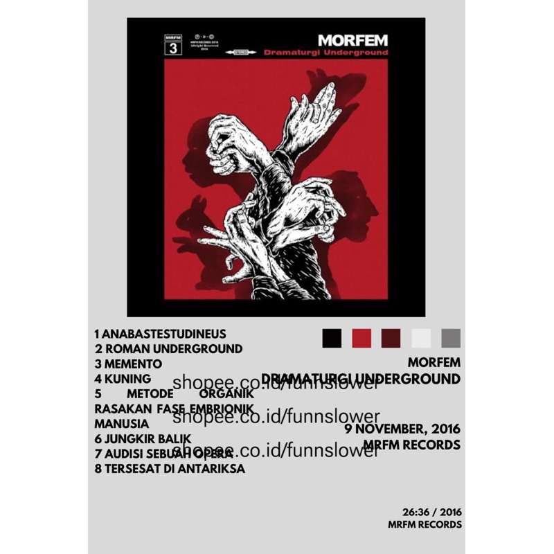 Jual Poster Album/Single/EP Dramaturgi Underground Morfem Shopee