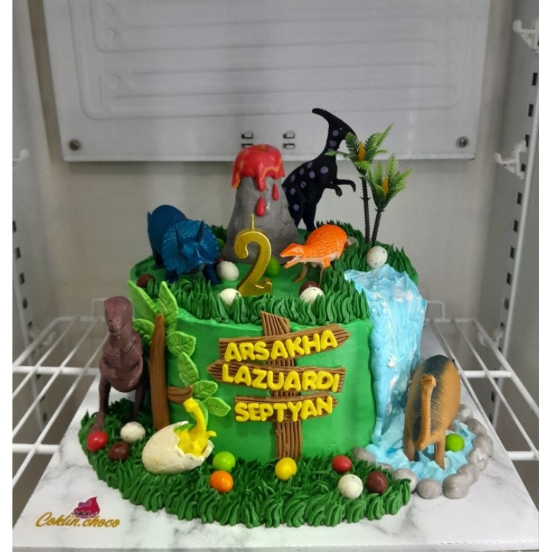 Jual KUE ULANG TAHUN DINOSAURUS/ KUE ULTAH DINO / DINO CAKE / CAKE