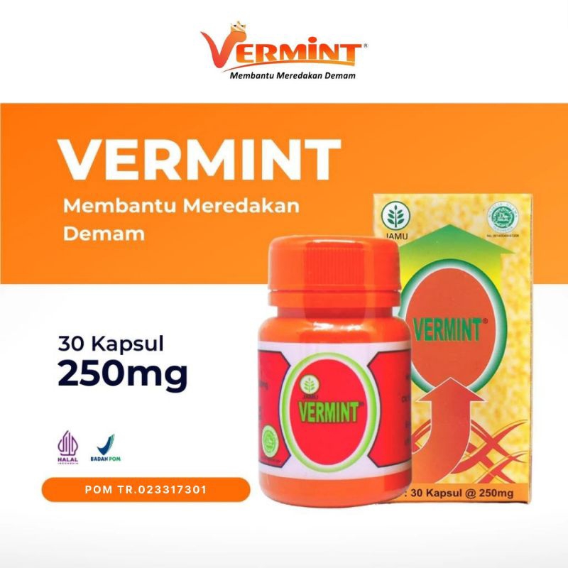 Jual Vermint kapsul Obat Demam & Typus Untuk Anak-Anak dan Dewasa ...