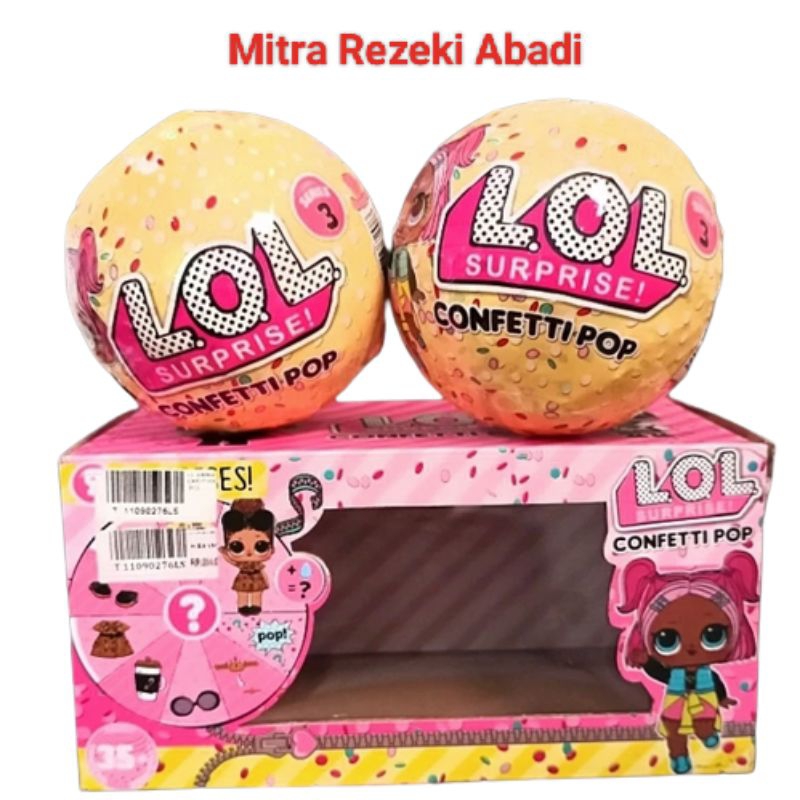 LOL SURPRISE CONFETTI POP MAINAN ANAK PEREMPUAN BONEKA
