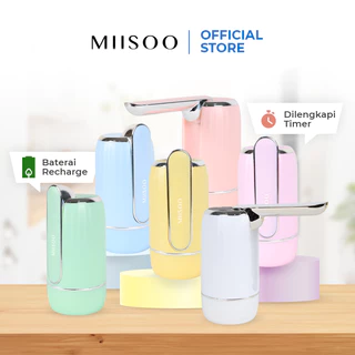 MIISOO Pompa Air Galon Elektrik Macaron 2 Tombol Gallon Dispenser Air Minum Portable Elektrik USB Charger