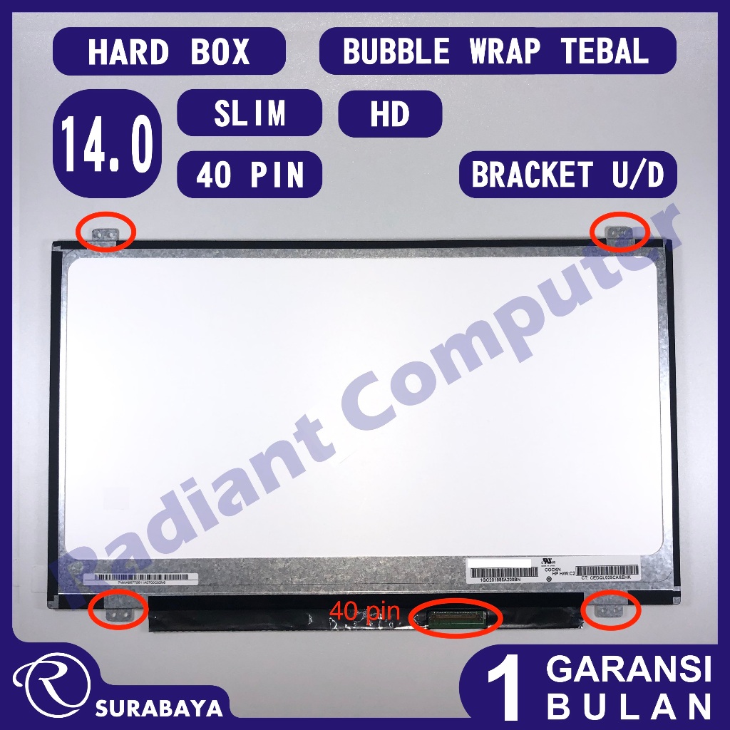 Jual LCD LED 14.0 Slim 40 pin untuk Asus X450 X453 X453M
