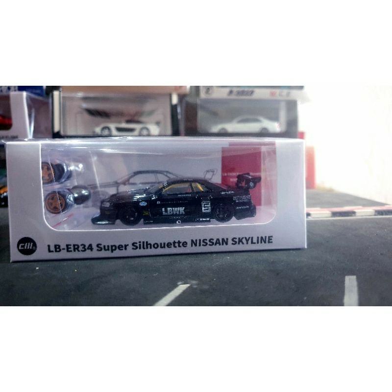 Jual Diecast CM Model LB Nissan Skyline ER34 R34 Silhoutte Black Segel ...
