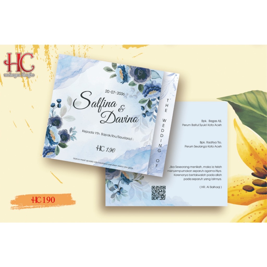 Jual Blangko Undangan HC 190 (Free File Setting Corel) | Shopee Indonesia