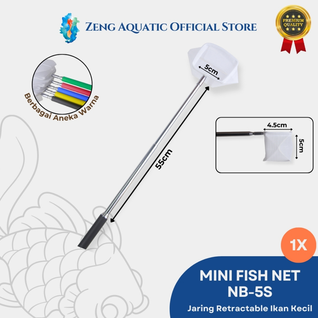 Jual Serok Ikan Kecil NB5S Fish Net Teleskopik Mini Cupang Guppy Udang ...