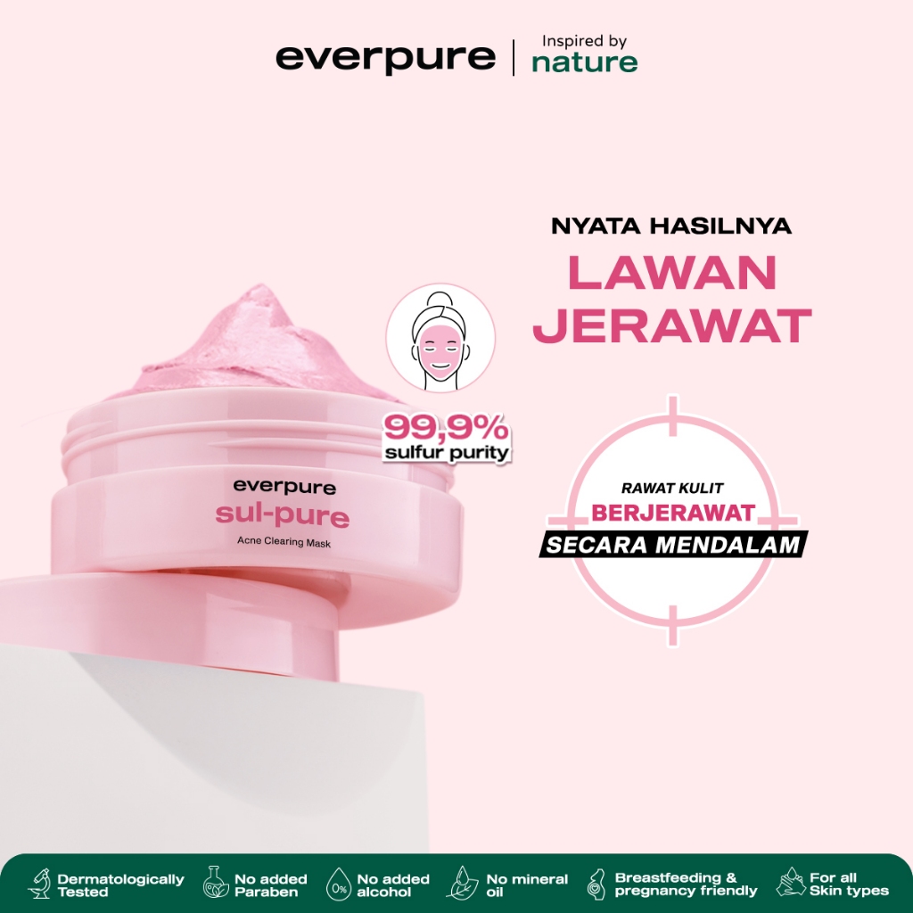 Jual EVERPURE Sulpure Acne Clearing Mask Masker Eksfoliasi Rawat