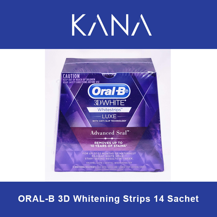 Jual ORAL B 3D Whitening Strips Advanced Seal Pemutih Gigi 14 Hari