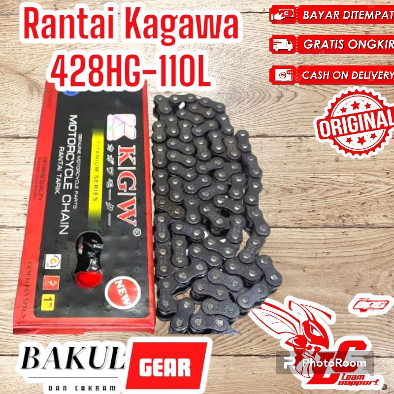 Jual Rantai KAGAWA 428HG - 110L original titanium series Hitam type sss ...