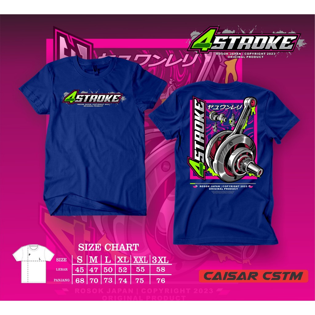 Jual Kaos Stroke Machine Indonesia Racing Tak Four Stroke Engine Baju Distro Motor Herex