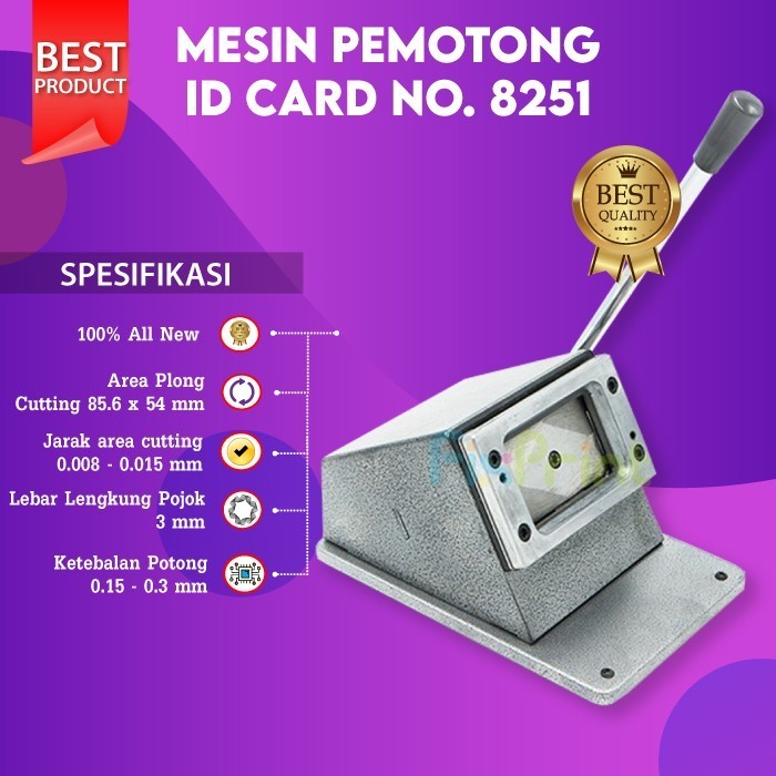 Jual Mesin Plong Pemotong ID Card Alat Potong PVC Cutter Instant 85 ...