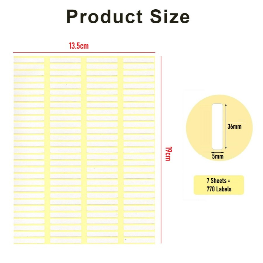 Jual Stiker Label No.99 5x36mm / Self Adhesive Labels No.99 / Label ...