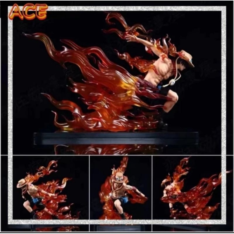 Jual Statue One Piece Portgas D Ace Battle pose Fire Effect Figure ...