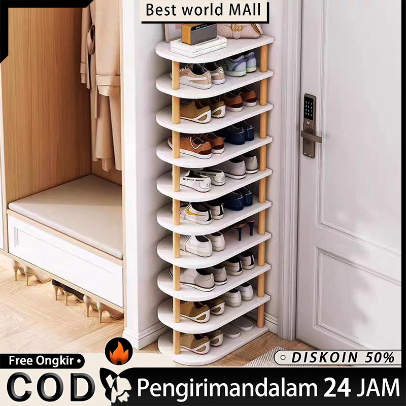 Jual Rak Sepatu 6 Tingkat Hitam Shoe Rack Organizer Sandal Sepatu ...