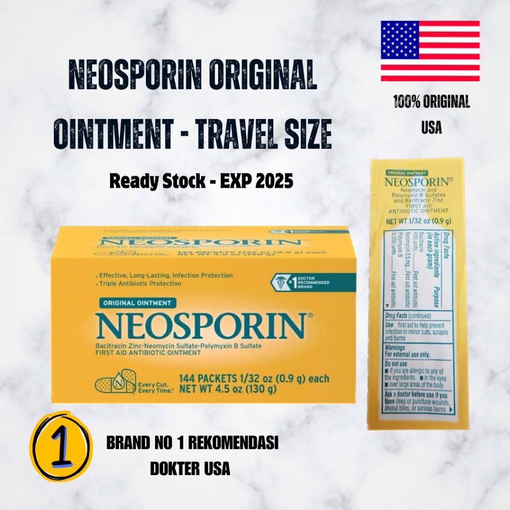 Jual Neosporin Original Oitment Travel Size Salep Luka Pencegah Infeksi ...