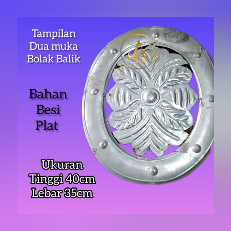 Jual Ornamen Pagar Besi Motif Ring Bunga Mawar Unik Tampilan Dua Sisi Muka Bolak Balik Bahan 5114