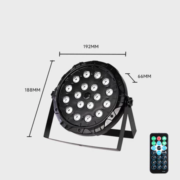 Lampu Sorot Panggung LED Par 36 RGB Mini Flat Stage Par Light Cahaya Disco Warna Warni 36watt