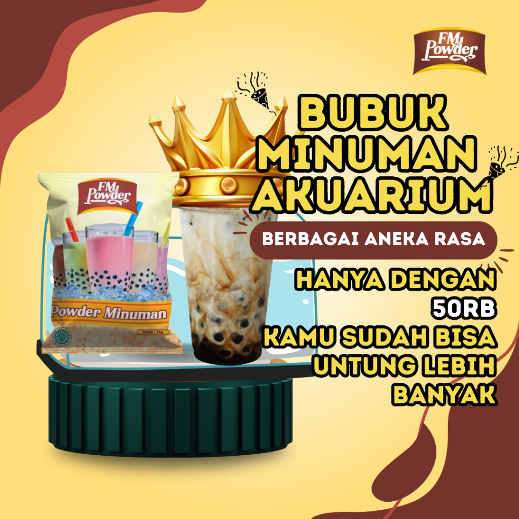 Jual BUBUK MINUMAN UNTUK USAHA AKUARIUM FM POWDER - BUBUK MINUMAN ...