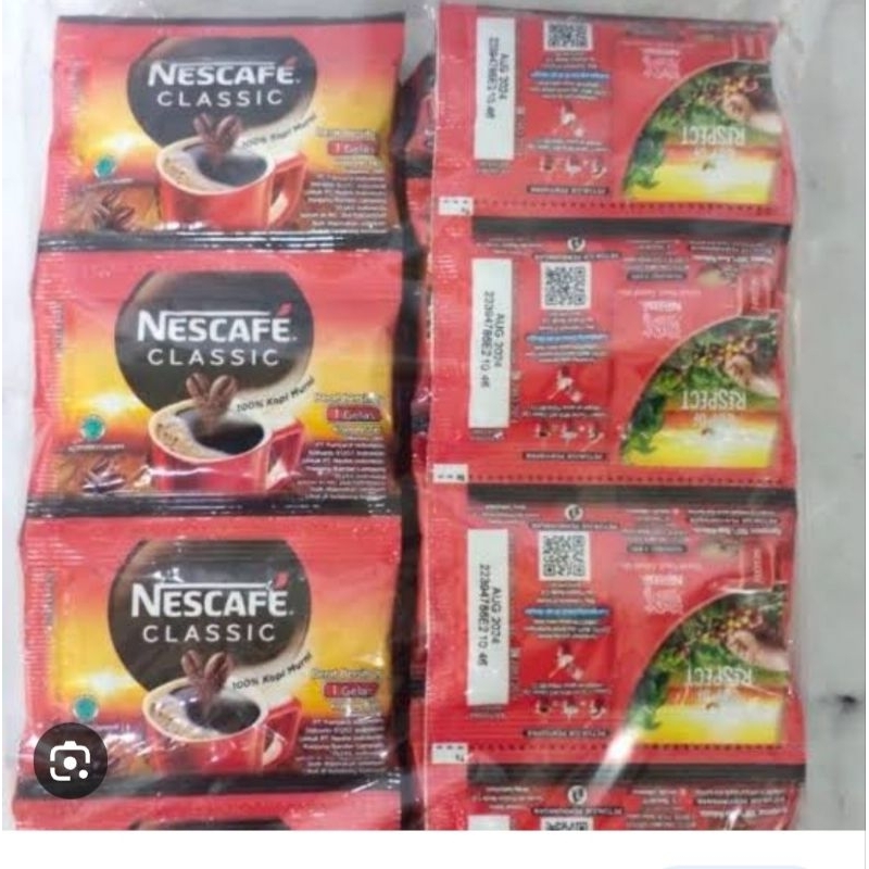Jual Nescafe Classic 2 g kopi instant tanpa ampas. 1 pack isi 60 sachet