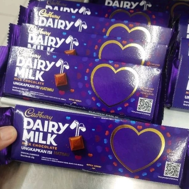 Jual Cadbury Dairy Milk Pop Heart Milk Chocolate Edisi Valentine 62gr