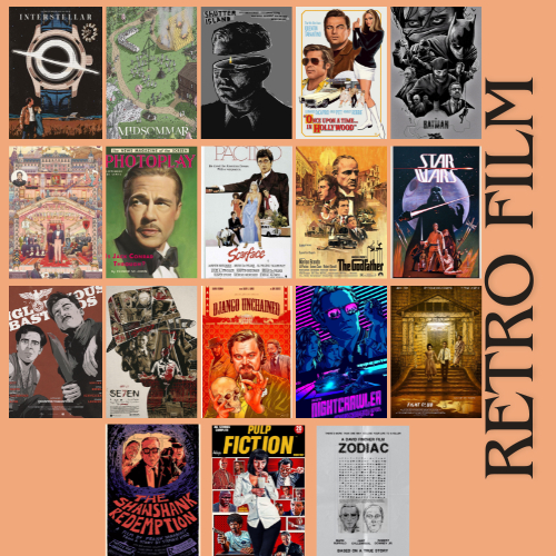 Jual Poster Retro Film Vintage Isi 18 Pcs| Poster Film Bioskop