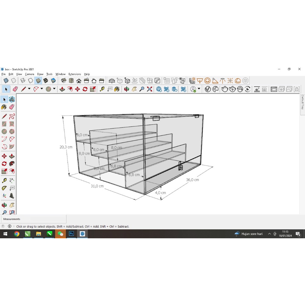 Jual CUSTOM BOX ANAK TANGGA SESUAI CHAT 3MM BENING | Shopee Indonesia