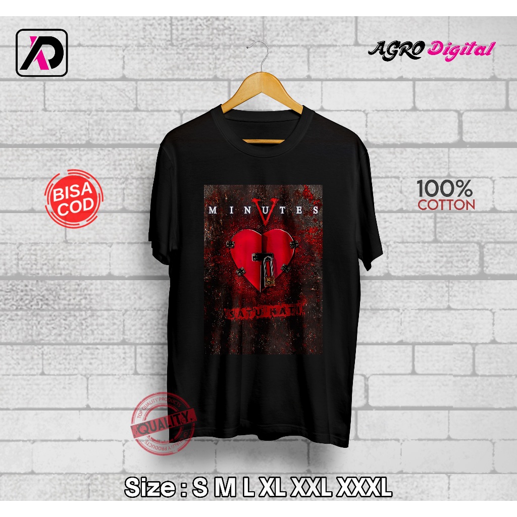 Jual Kaos Custom Five Minutes Satu Hati | Kaos Distro (Bisa Desain ...