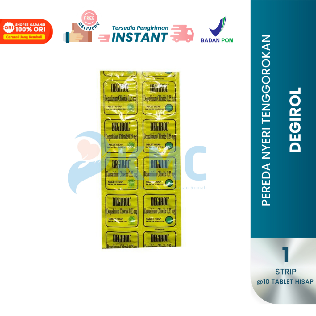 Jual Degirol Lozenges 1 Strip @10 Tablet Obat Radang Tenggorokan ...