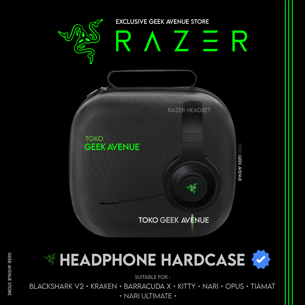 Jual Tas Headset Gaming RAZER - Blackshark V2 - Nari - Tiamat - Kraken ...