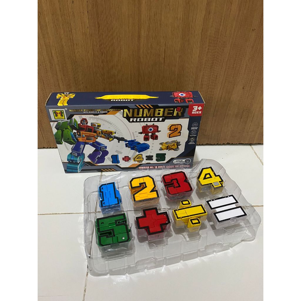 Jual BLOK BONGKAR PASANG ROBOT ANGKA TRANSFORMER Mainan Blok Angka ...