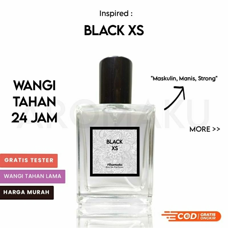 WANGI 24 JAM Parfum outdoor indoor Pria BLACK XS Aroma Woody Maskulin  fakboy wangi Tahan Lama