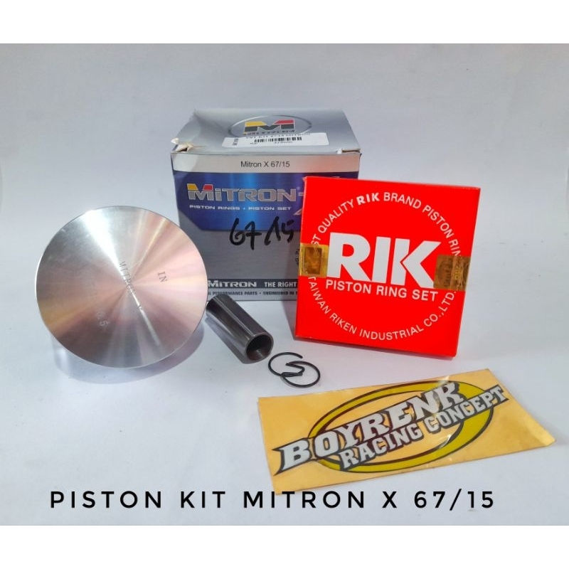 Jual PISTON KIT SEHER SEKER MITRON X 67 PIN 15 BOYRENK RACING