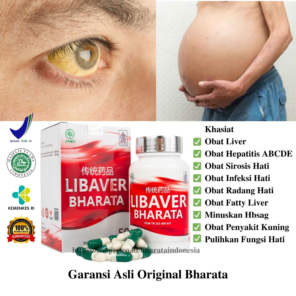 Jual OBAT Liver Hepatitis Minuskan Hbsag Ampuh LIBAVER BHARATA Obat Sirosis Hati Perut Bengkak