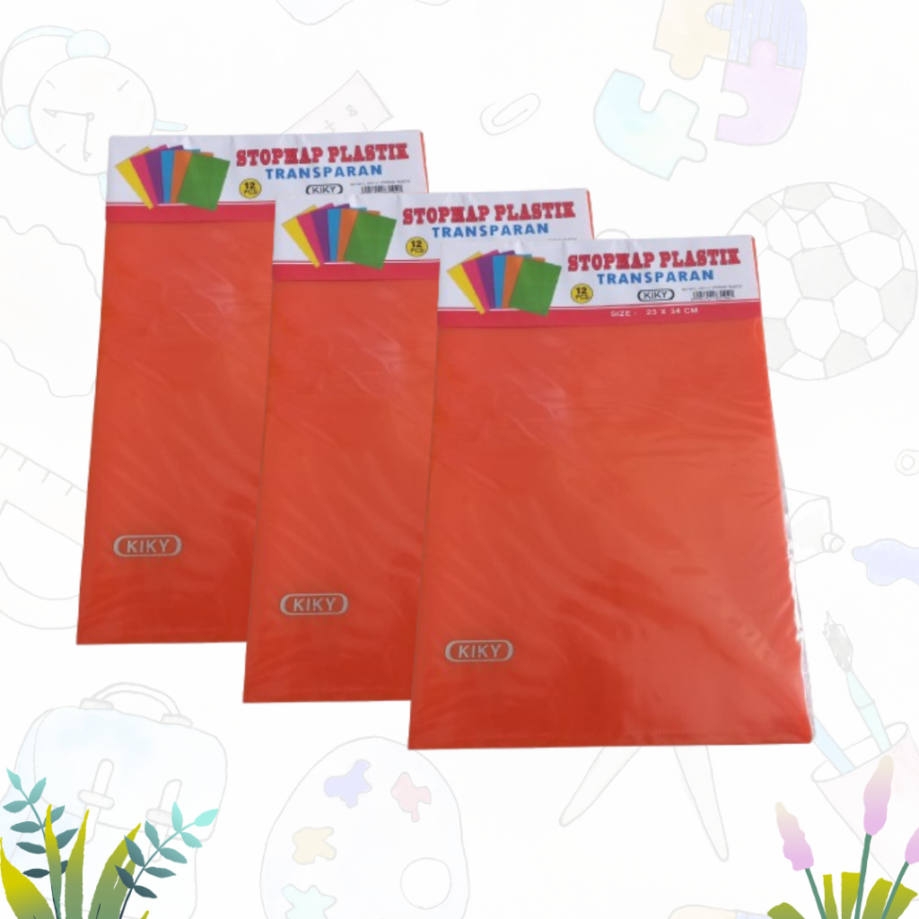 Jual MAP L Transparan / Stopmap Plastik Transparan Kiky Orange Pack ...