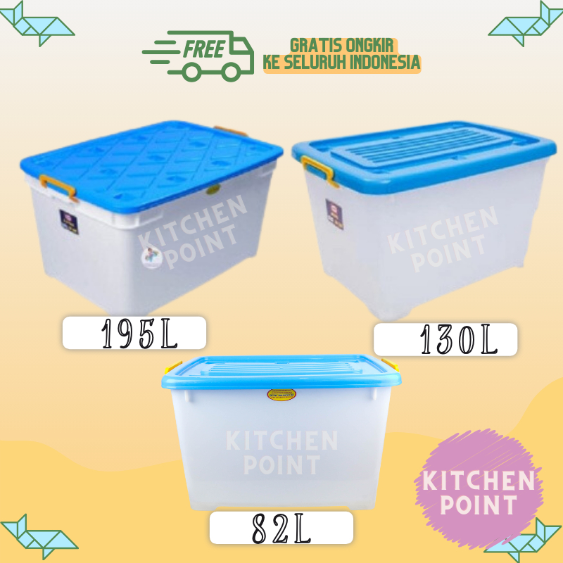 Jual BOX CONTAINER LARGE 100 LITER + RODA - Kontainer Box / Container ...