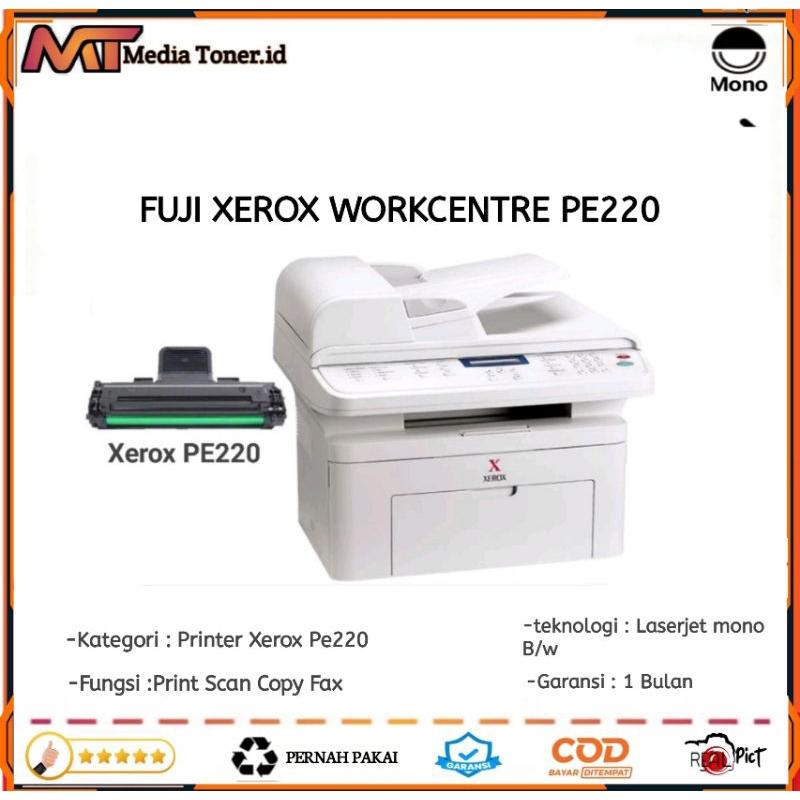 Jual Printer Fuji Xerox pe220 all in one print scan copy fax | Shopee ...