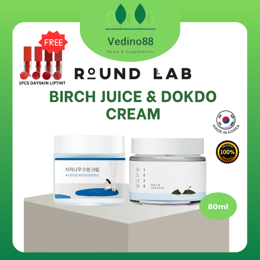 Jual [100 ORIGINAL] ROUND LAB Birch Juice Moisturizer Cream Dokdo Cream Pelembab Wajah Muka Day