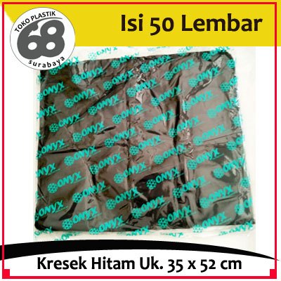 Kresek Hitam Ukuran 35 cm Isi 50 Lembar