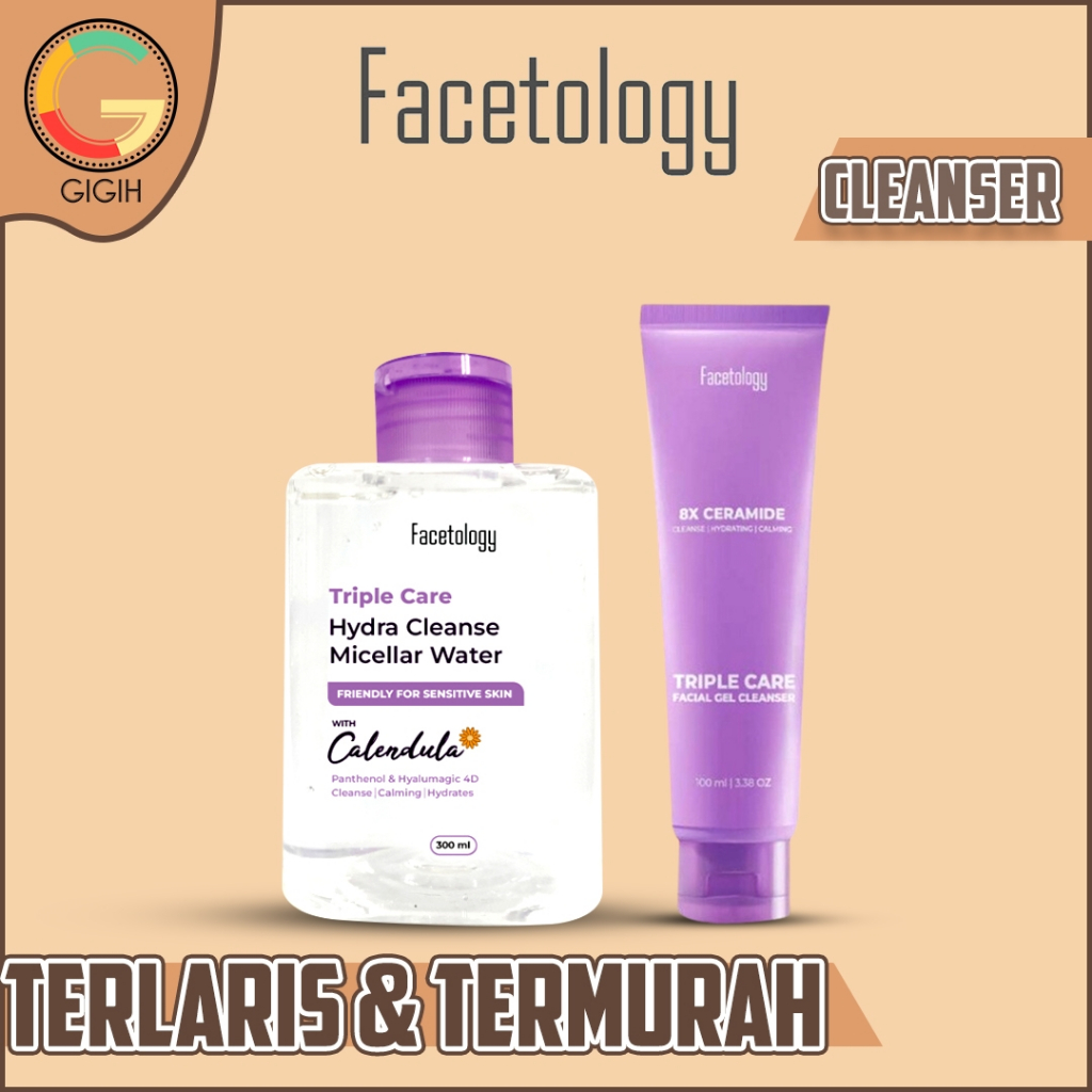 Jual Facetology Cleanser Series Triplecare Facial Gel Cleanser 8x Ceramide 100ml Micellar