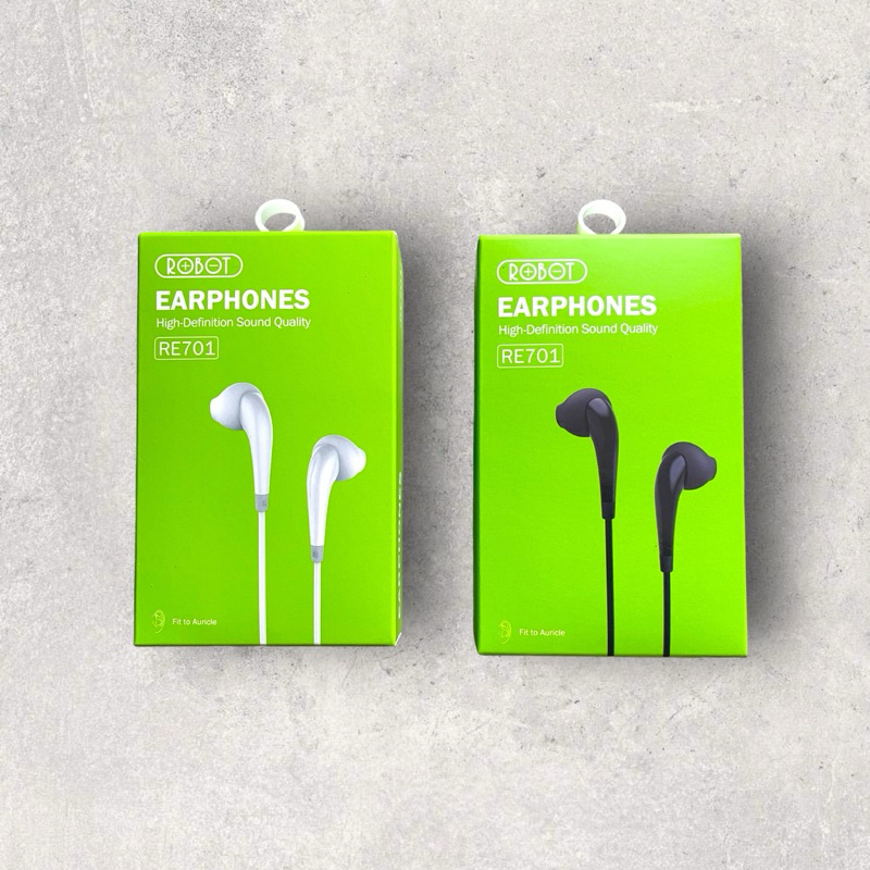 Jual Headset ROBOT RE701 PREMIUM Earphone bass Soft in-Ear White ...