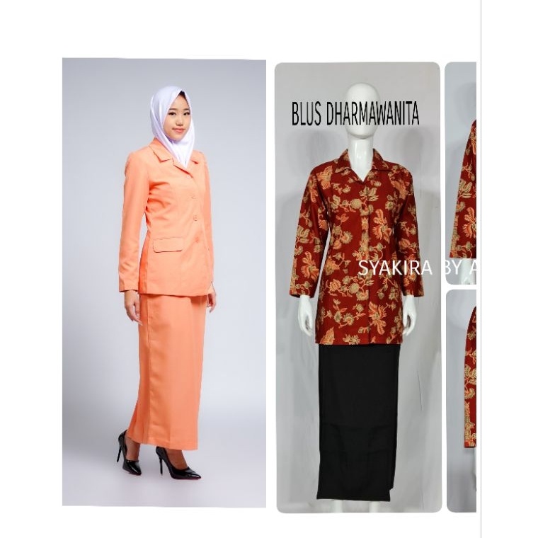 Jual Best Seller Seragam kerja blazer batik dharma wanita persatuan dwp ...